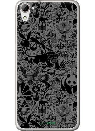 Чехол на htc desire 826 dual sim чёрно-серый стикер бомбинг "2432u-312-10746"