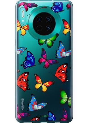 Чехол на huawei mate 30 красочные мотыльки "4761u-1773-10746"
