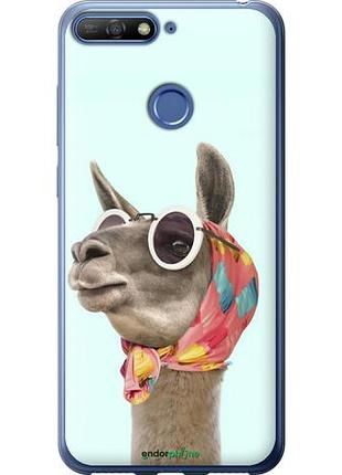 Чехол на huawei honor 7c модная лама "4479u-1411-10746"