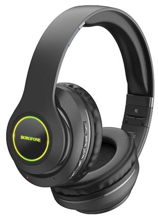 Навушники bluetooth бездротові borofone bo17 накладні з мікрофоном та слотом під карту пам'яті black