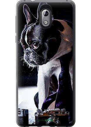 Чехол на nokia 3.1 бульдог-фотограф "142u-1530-10746"