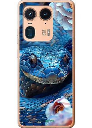 Чехол на motorola moto x50 ultra blue snake "6079u-3866-10746"