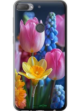 Чехол на htc desire 12 plus весенние цветы "6058u-1485-10746"