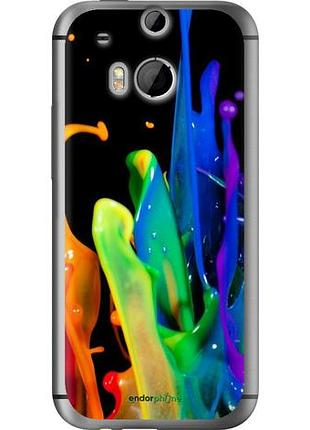 Чехол на htc one m8 dual sim брызги краски "3957u-55-10746"