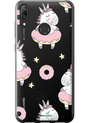Чехол на huawei y7 2019 единорожки "4659u-1638-10746"