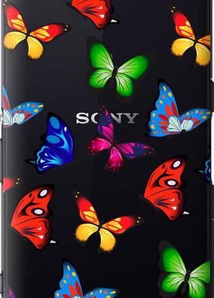 Чехол на sony xperia z3 compact d5803 красочные мотыльки "4761u-277-10746"