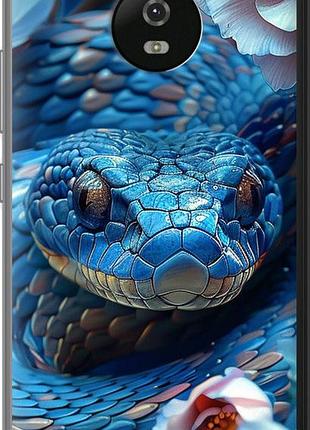 Чехол на motorola moto g5 blue snake "6079u-832-10746"