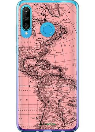 Чохол на huawei p30 lite мапа "4794u-1651-10746"