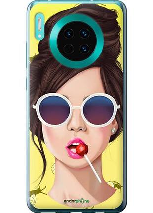 Чехол на huawei mate 30 девушка с чупа-чупсом "3979u-1773-10746"