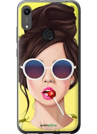 Чохол на huawei y6s дівчина з чупа-чупсом "3979u-1871-10746"