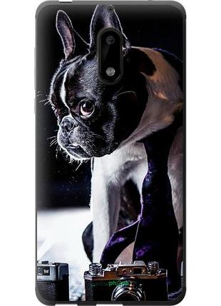 Чехол на nokia 6 бульдог-фотограф "142u-898-10746"