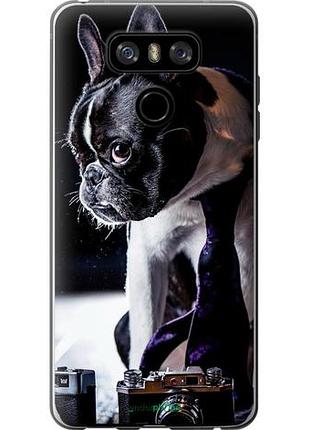 Чехол на lg g6 бульдог-фотограф "142u-836-10746"