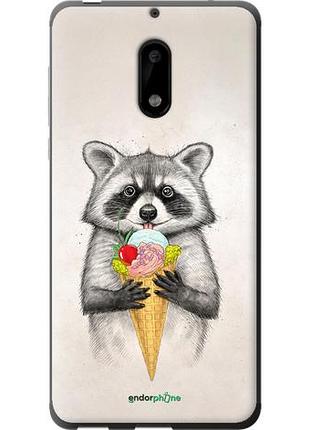 Чехол на nokia 6 енотик с мороженым "4602u-898-10746"