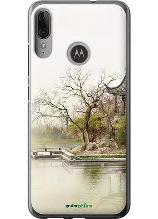 Чехол на motorola moto e6 plus японский пейзаж "776u-1780-10746"