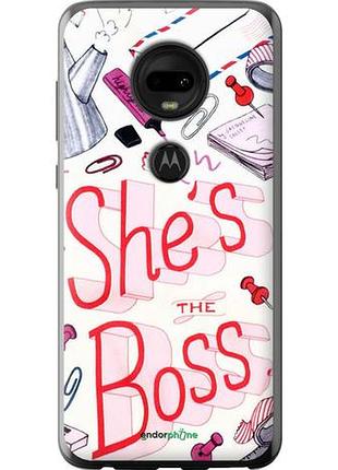 Чехол на motorola moto g7 she's the boss "4254u-1614-10746"