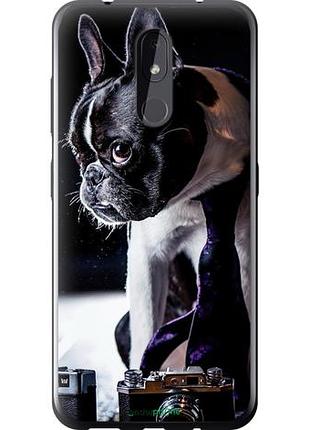 Чехол на nokia 3.2 бульдог-фотограф "142u-1705-10746"