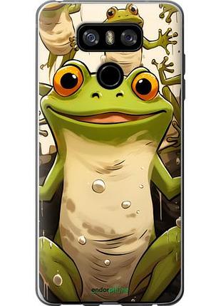 Чехол на lg g6 веселая жаба "5658u-836-10746"