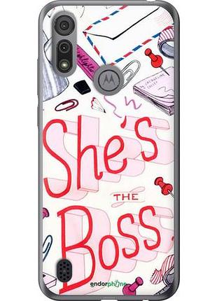 Чехол на motorola e6s she's the boss "4254u-2001-10746"