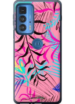Чехол на motorola edge 20 pro растительный узор 2 "4740u-2662-10746"