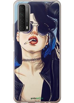 Чехол на huawei p smart 2021 девушка на стиле "4151u-2100-10746"