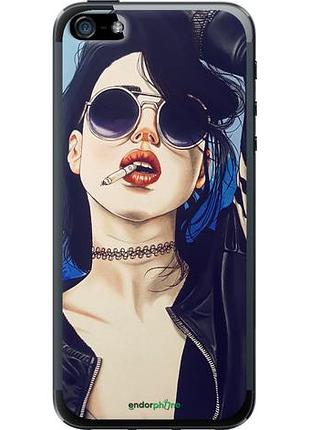 Чехол на iphone se девушка на стиле "4151u-214-10746"