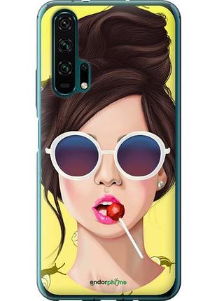 Чехол на huawei honor 20 pro девушка с чупа-чупсом "3979u-1702-10746"