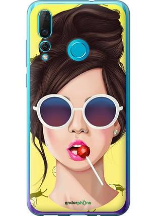 Чехол на huawei nova 4 девушка с чупа-чупсом "3979u-1632-10746"