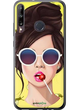 Чохол на huawei p40 lite e дівчина з чупа-чупсом "3979u-1875-10746"