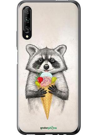 Чехол на huawei p smart pro енотик с мороженым "4602u-1906-10746"