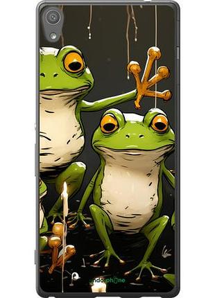 Чехол на sony xperia xa ultra dual f3212 жабки 2 "5657u-391-10746"