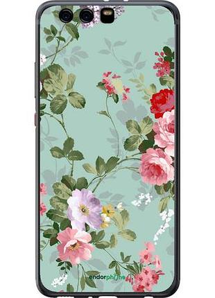 Чехол на huawei p10 plus цветочные обои 2 "862u-963-10746"