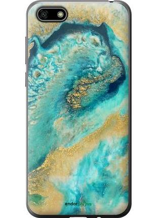 Чехол на huawei honor 7a green marble "4365u-1805-10746"