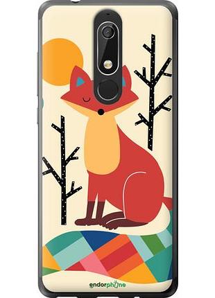 Чехол на nokia 5.1 rainbow fox "4010u-1529-10746"