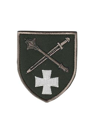 Шеврон военный / армейский, ок запад, на оливке, на липучке, всу, 8 см * 7 см