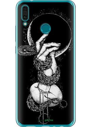 Чехол на huawei y9 2019 змея в руке "4149u-1602-10746"