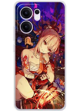 Чехол силиконовый с картинкой на oppo reno 13 f (аниме, anime)