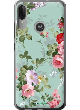 Чехол на motorola moto e6 plus цветочные обои 2 "862u-1780-10746"