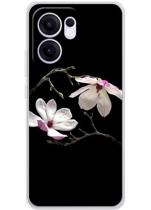 Чохол силіконовий з картинкою на oppo reno 13 f (квітка, манголія)