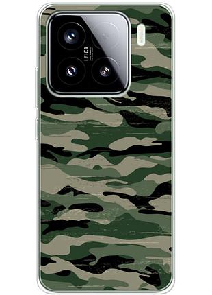 Чохол силіконовий з картинкою на xiaomi 15 (патріотичний, камуфляж)