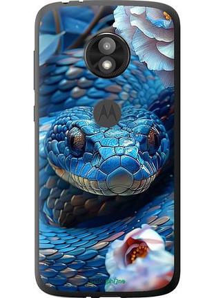 Чехол на motorola moto e5 play blue snake "6079u-1429-10746"