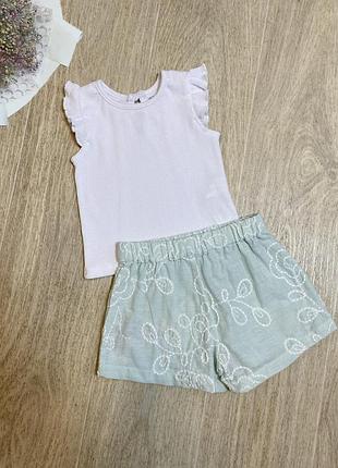 Дитячий комплект (футболка та шорти) для дівчинки 68 см primark.