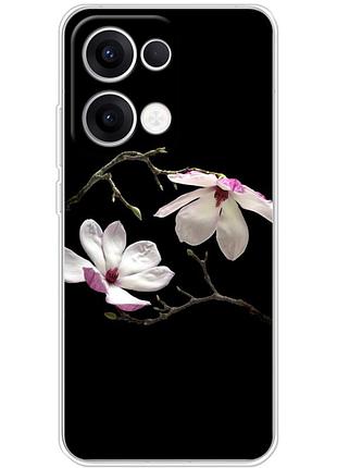 Чехол силиконовый с картинкой на oppo reno 13 (цветок, монголия)