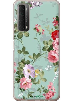 Чехол на huawei p smart 2021 цветочные обои 2 "862u-2100-10746"