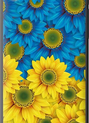 Чехол на htc desire 816 жёлто-голубые цветы "1048u-169-10746"