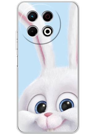 Чохол силіконовий з картинкою на tecno spark 30 pro (кролик сніжок)
