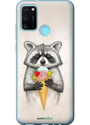 Чехол на huawei honor 9a енотик с мороженым "4602u-1900-10746"