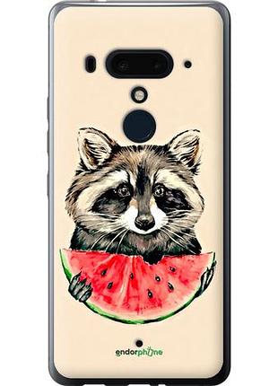 Чехол на htc u12 plus енотик с арбузом "4605u-1712-10746"