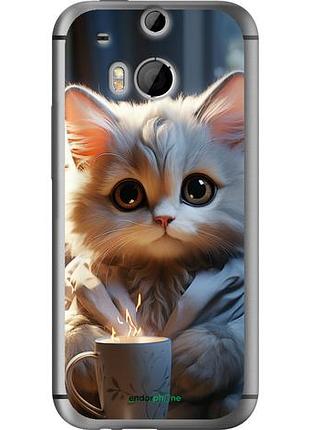 Чехол на htc one m8 dual sim white cat "5646u-55-10746"