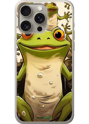 Чехол на iphone 15 pro max веселая жаба "5658u-3098-10746"