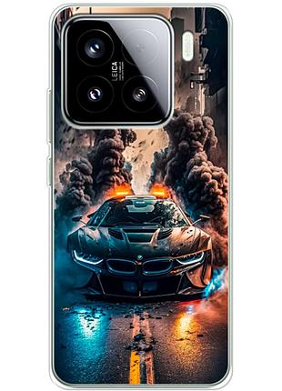 Чохол силіконовий з картинкою на xiaomi 15 (машина bmw i8)